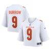Joe Burrow Cincinnati Bengals Nike Women's Cropped Fashion Game Jersey - White - Front View