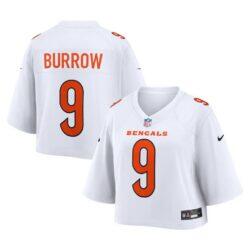 Joe Burrow Cincinnati Bengals Nike Women's Cropped Fashion Game Jersey - White - Front View