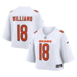 Caleb Williams Chicago Bears Nike Women's Cropped Fashion Game Jersey - White - Front View