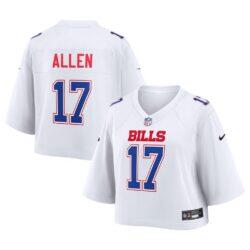Josh Allen Buffalo Bills Nike Women's Cropped Fashion Game Jersey - White - Front View