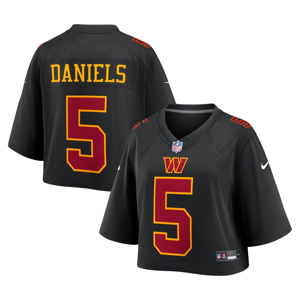 Jayden Daniels Washington Commanders Nike Women's Cropped Fashion Game Jersey