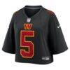 Jayden Daniels Washington Commanders Nike Women's Cropped Fashion Game Jersey - Black - Side View