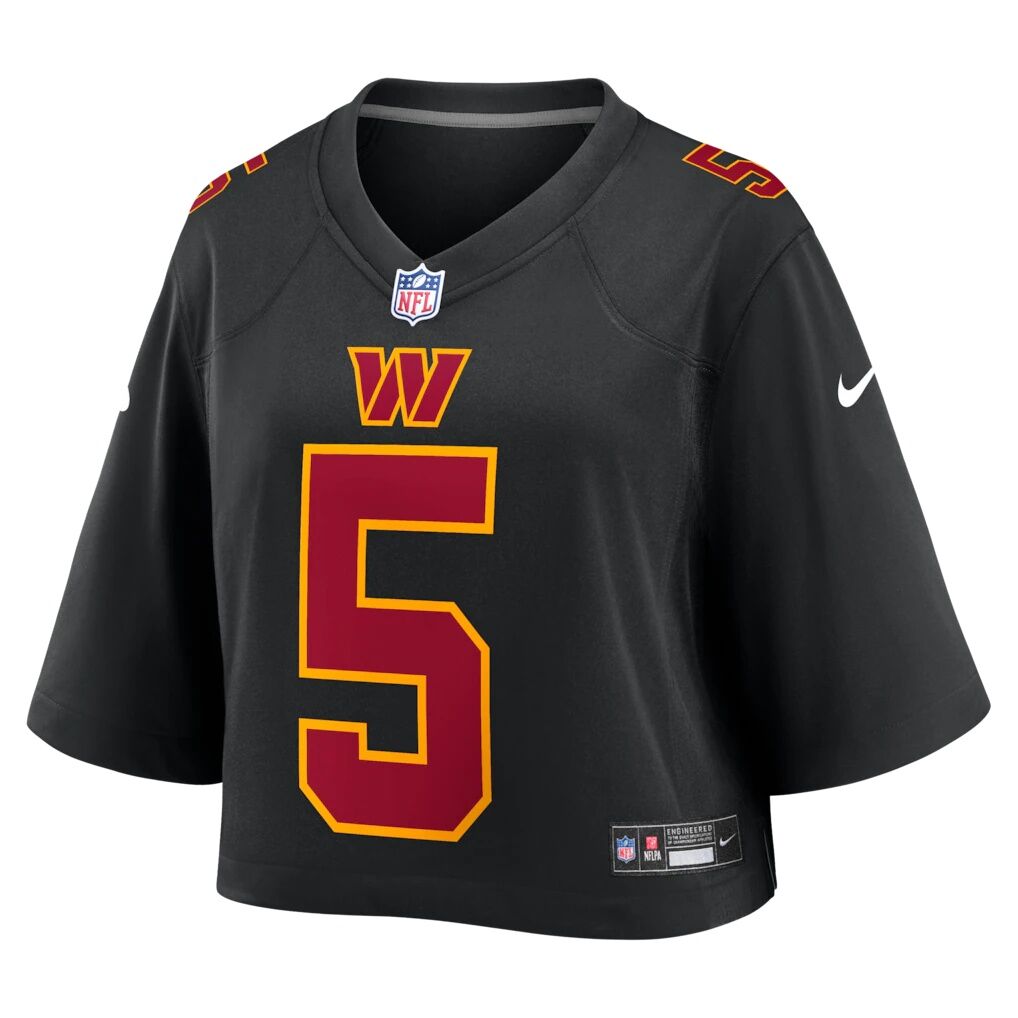 Jayden Daniels Washington Commanders Nike Women's Cropped Fashion Game Jersey
