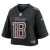 Justin Jefferson Minnesota Vikings Nike Women's Cropped Fashion Game Jersey - Black - Side View