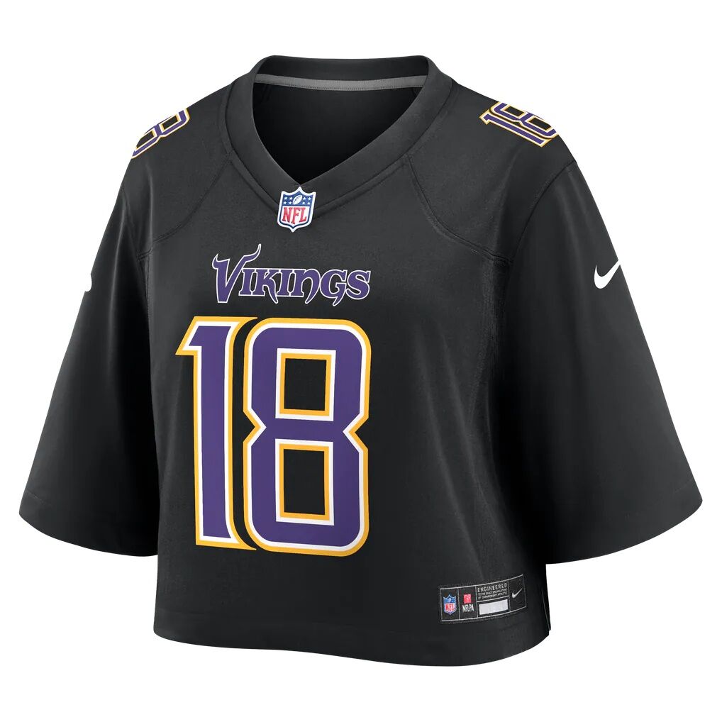 Justin Jefferson Minnesota Vikings Nike Women's Cropped Fashion Game Jersey