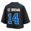 Amon-Ra St. Brown Detroit Lions Nike Women's Cropped Fashion Game Jersey - Black - Alt1