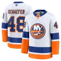 Matthew Schaefer New York Islanders Fashion7 Away Premium Jersey - White - Front View