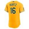 Nick Kurtz Athletics Nike MLB Awards Authentic Jersey - Gold - Detail View