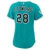 Kyle Stowers Miami Marlins Nike Women's Alternate Replica Jersey - Teal - Detail View