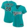 Kyle Stowers Miami Marlins Nike Women's Alternate Replica Jersey - Teal - Front View