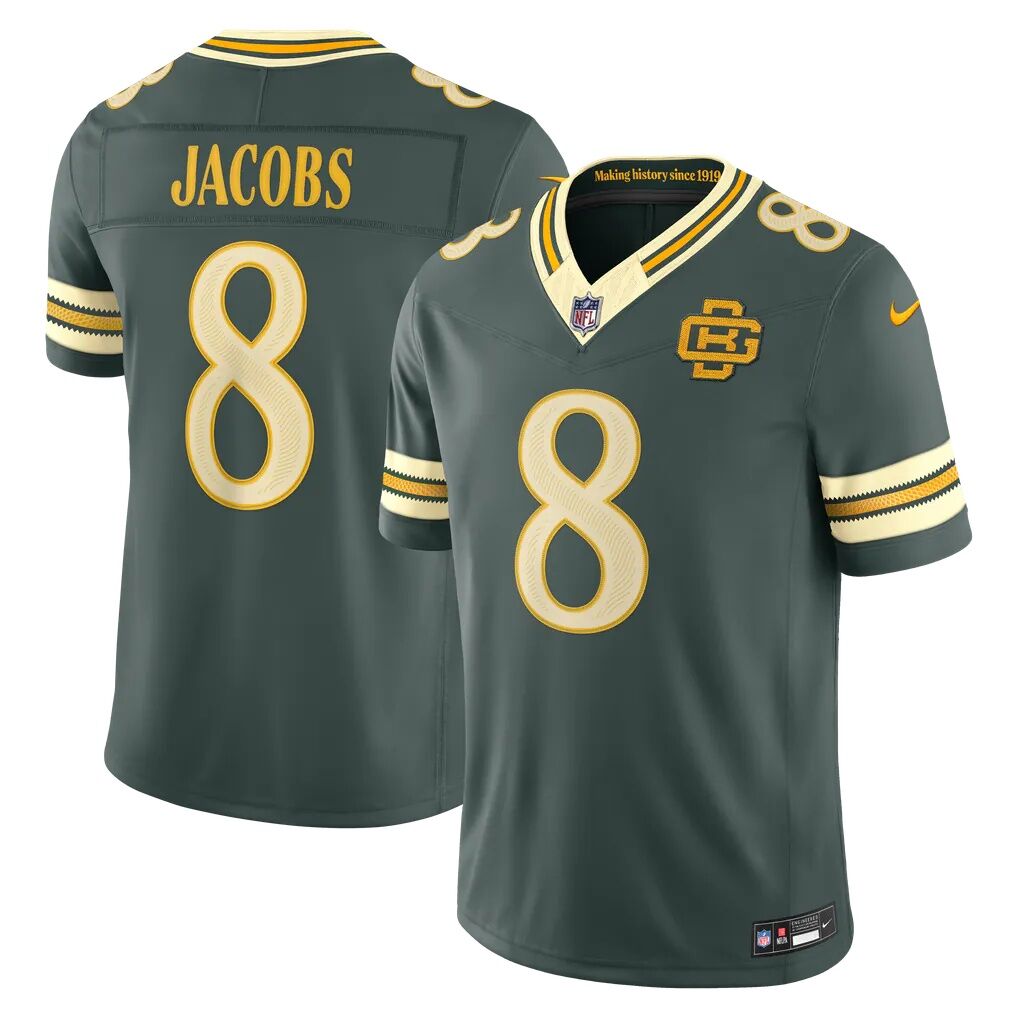 Josh Jacobs Green Bay Packers Nike 2026 Rivalries Collection Stitched Limited Jersey