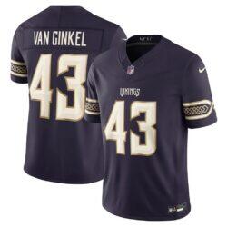 Andrew Van Ginkel Minnesota Vikings Nike 2026 Rivalries Collection Stitched Limited Jersey - Purple - Front View