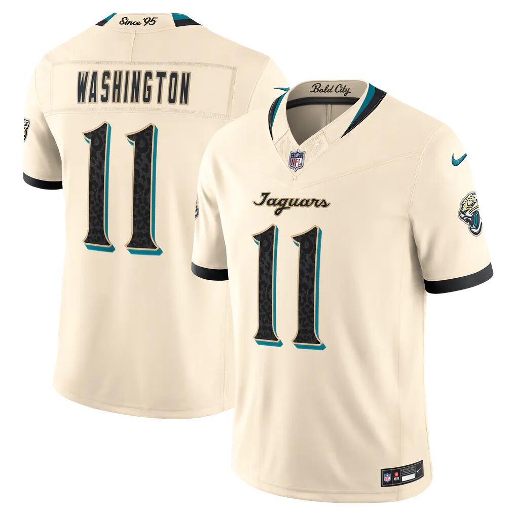 Parker Washington Jacksonville Jaguars Nike 2026 Rivalries Collection Stitched Limited Jersey - Natural