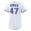 Addison Barger Toronto Blue Jays Nike Women's Home Replica Jersey - White - Detail View