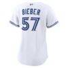 Shane Bieber Toronto Blue Jays Nike Women's Home Replica Jersey - White - Detail View