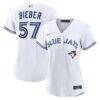Shane Bieber Toronto Blue Jays Nike Women's Home Replica Jersey - White - Front View