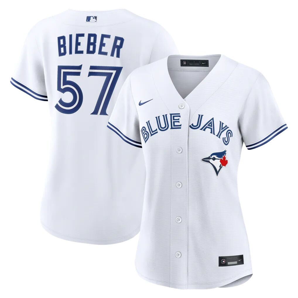Shane Bieber Toronto Blue Jays Nike Women's Home Replica Jersey