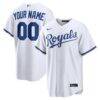 Kansas City Royals Nike Home Replica Custom Jersey - White - Front View