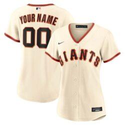 San Francisco Giants Nike Women's Home Replica Custom Jersey - Cream - Front View
