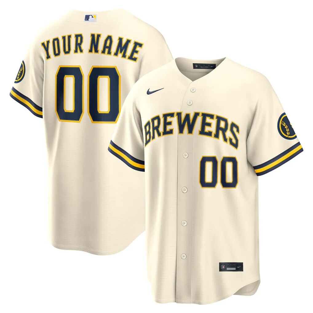 Milwaukee Brewers Nike Home Stadium Custom Jersey