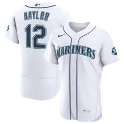 Josh Naylor Seattle Mariners Nike Home 50th Season Authentic Jersey - White - Front View