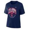 Cleveland Guardians Fashion7 Women's 2026 AL Central Division Champions Locker Room T-Shirt - Navy - Detail View