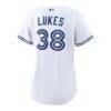 Nathan Lukes Toronto Blue Jays Nike Women's Home Replica Jersey - White - Detail View