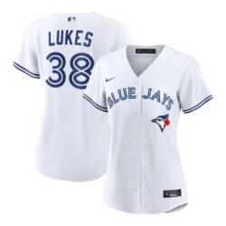 Nathan Lukes Toronto Blue Jays Nike Women's Home Replica Jersey - White - Front View