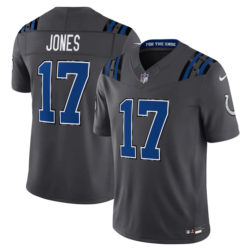 Daniel Jones Indianapolis Colts Nike 2026 Rivalries Collection Stitched Limited Jersey - Anthracite