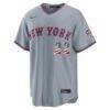 Fourth of July New York Mets Juan Soto Nike Gray USA 250 Stadium Jersey - - Side View