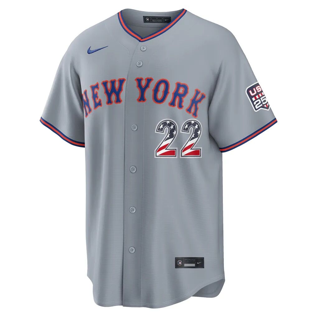 Fourth of July New York Mets Juan Soto Nike Gray USA 250 Stadium Jersey