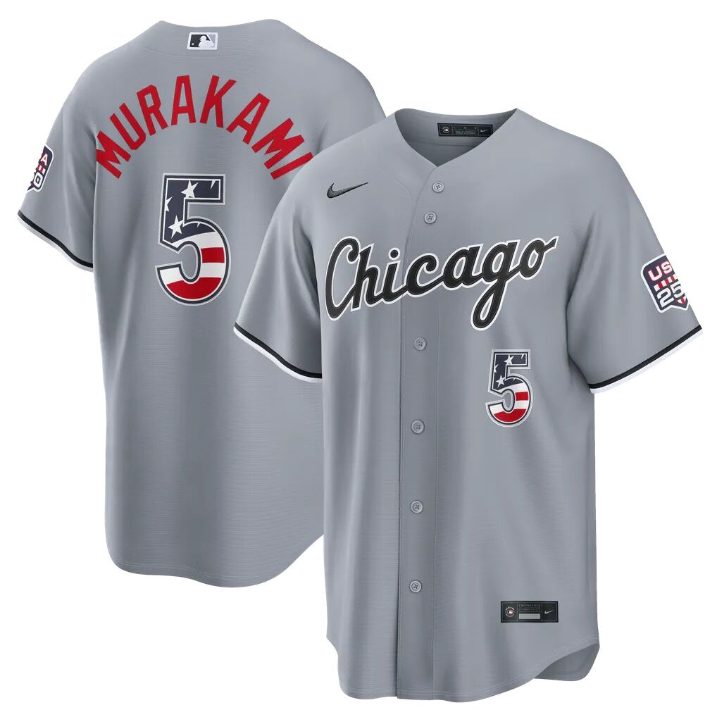 Fourth of July Chicago White Sox Munetaka Murakami Nike Gray USA 250 Stadium Jersey