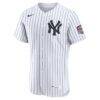 Fourth of July New York Yankees Aaron Judge Nike White USA 250 Authentic Jersey - - Side View