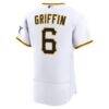 Konnor Griffin Pittsburgh Pirates Nike Home Authentic Jersey - White - Detail View