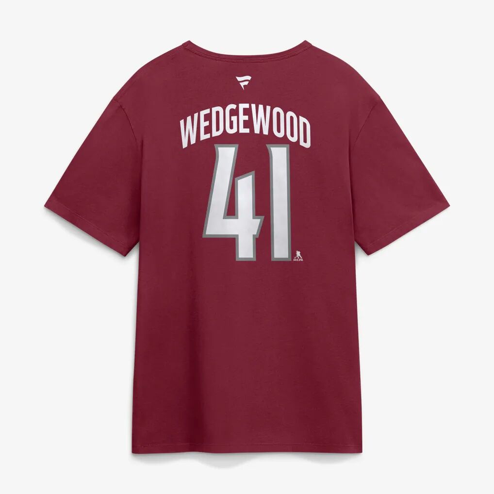 Scott Wedgewood Colorado Avalanche Fashion7 Authentic Stack Name & Number T-Shirt - Burgundy