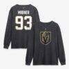 Mitch Marner Vegas Golden Knights Fashion7 Authentic Stack Name & Number Long Sleeve T-Shirt - Charcoal - Front View