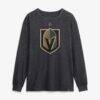 Mitch Marner Vegas Golden Knights Fashion7 Authentic Stack Name & Number Long Sleeve T-Shirt - Charcoal - Side View
