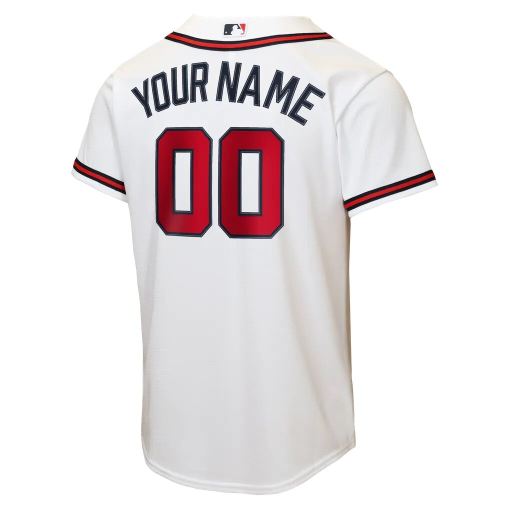 Atlanta Braves Nike Youth Home Replica Custom Jersey