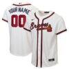 Atlanta Braves Nike Youth Home Replica Custom Jersey - White - Front View