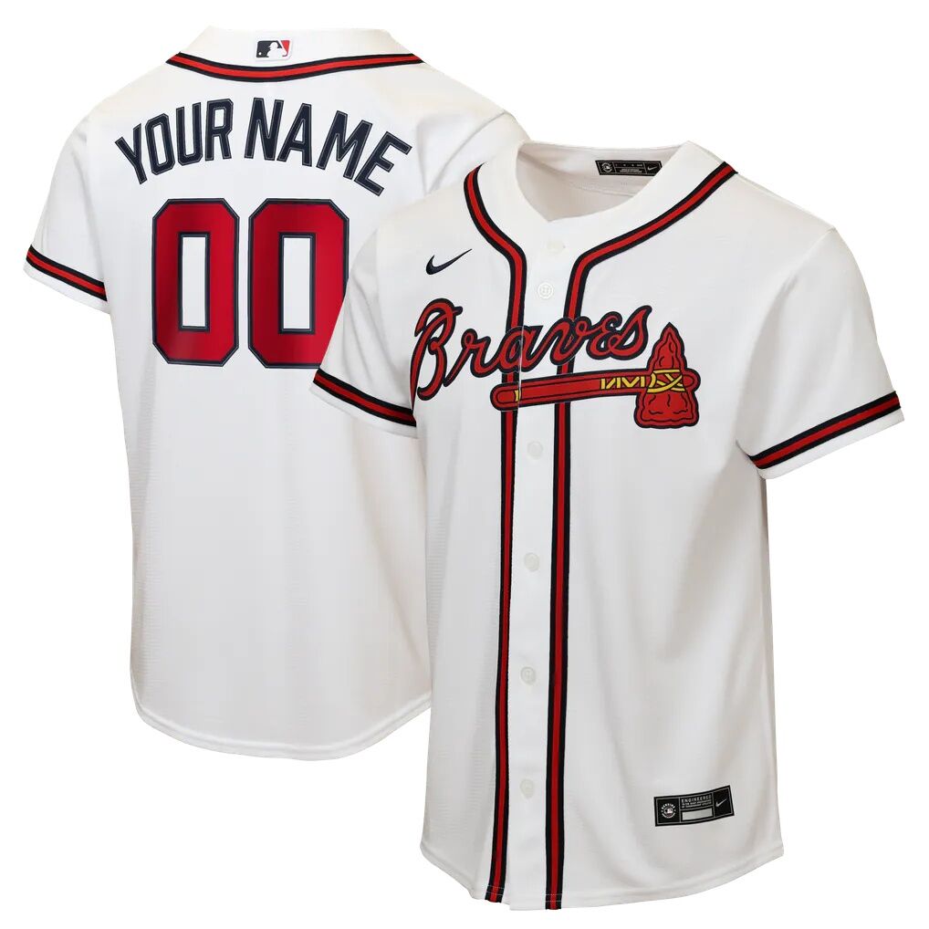Atlanta Braves Nike Youth Home Replica Custom Jersey