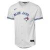Toronto Blue Jays Nike Youth Home Replica Custom Jersey - White - Side View