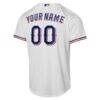 Texas Rangers Nike Youth Home Replica Custom Jersey - White - Detail View