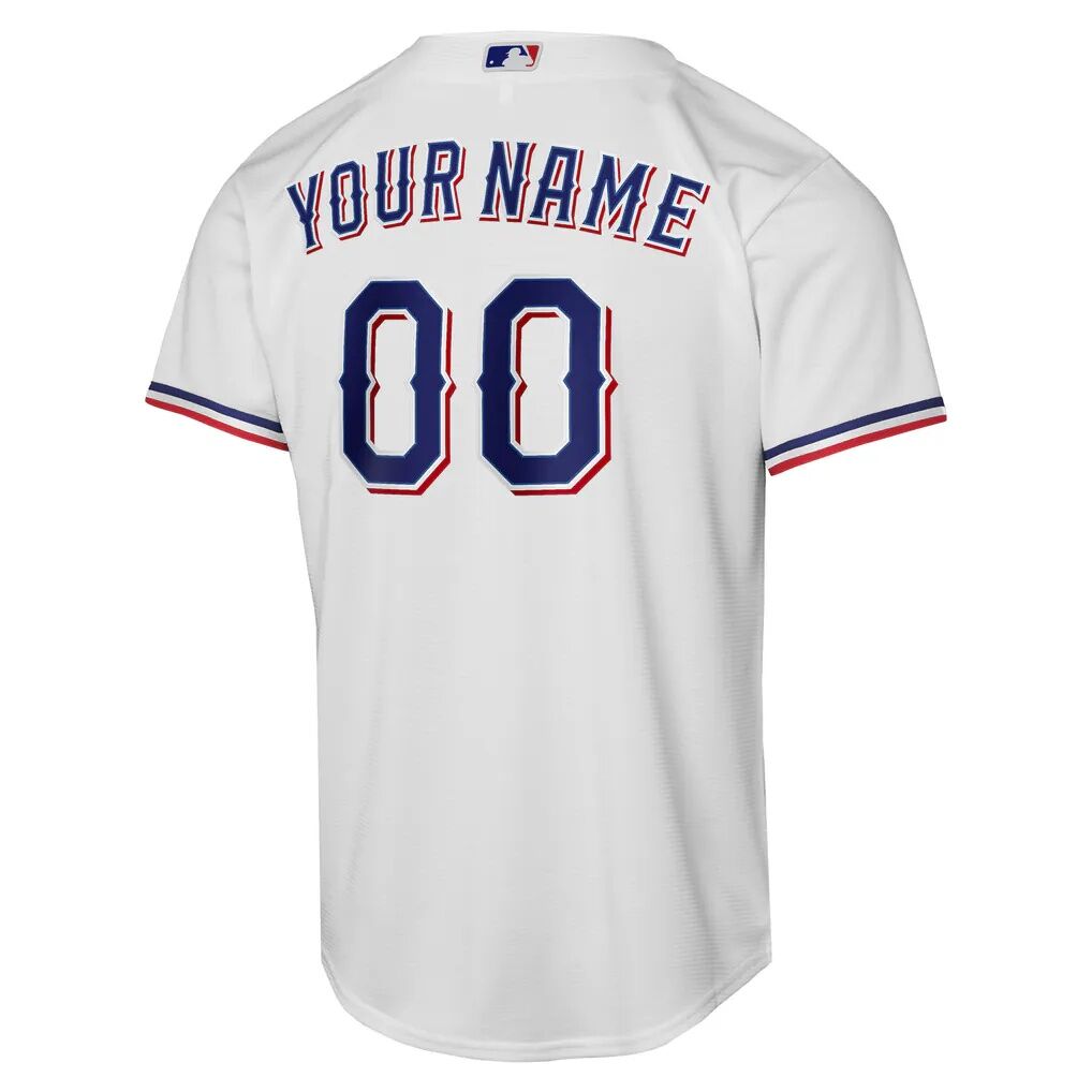 Texas Rangers Nike Youth Home Replica Custom Jersey