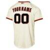 San Francisco Giants Nike Youth Home Replica Custom Jersey - Cream - Detail View