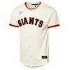 San Francisco Giants Nike Youth Home Replica Custom Jersey - Cream - Side View