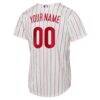 Philadelphia Phillies Nike Youth Home Replica Custom Jersey - White - Detail View