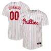 Philadelphia Phillies Nike Youth Home Replica Custom Jersey - White - Front View