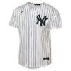New York Yankees Nike Youth Home Replica Custom Jersey - White - Side View