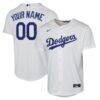 Los Angeles Dodgers Nike Youth Home Replica Custom Jersey - White - Front View