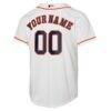 Houston Astros Nike Youth Home Replica Custom Jersey - White - Detail View